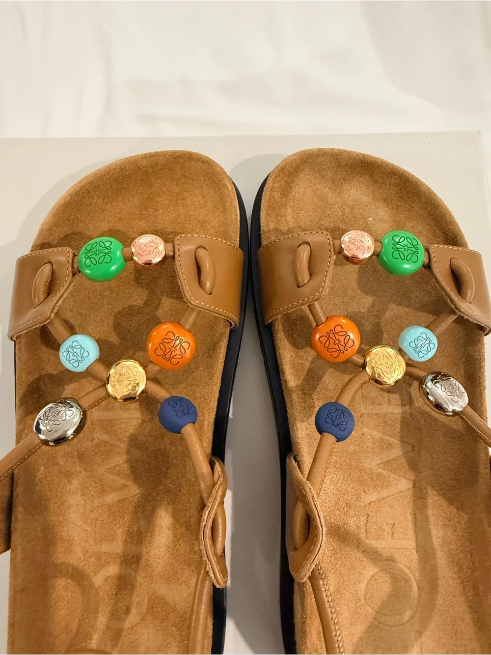 Loewe Pebble Beads Fussbett Sandal - NIB - Picture 8 of 11